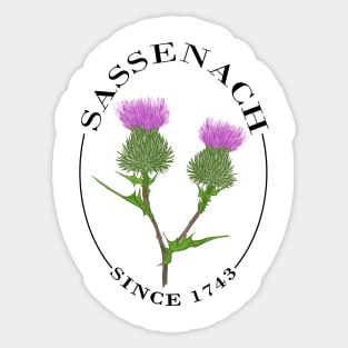 Sassenach Since 1743 BLACK - Outlander Inspired Sticker